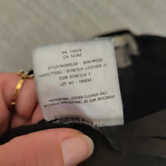 Helmut Lang Stretch Leather Legging Pants Black Size 0 - Picture 7 of 7